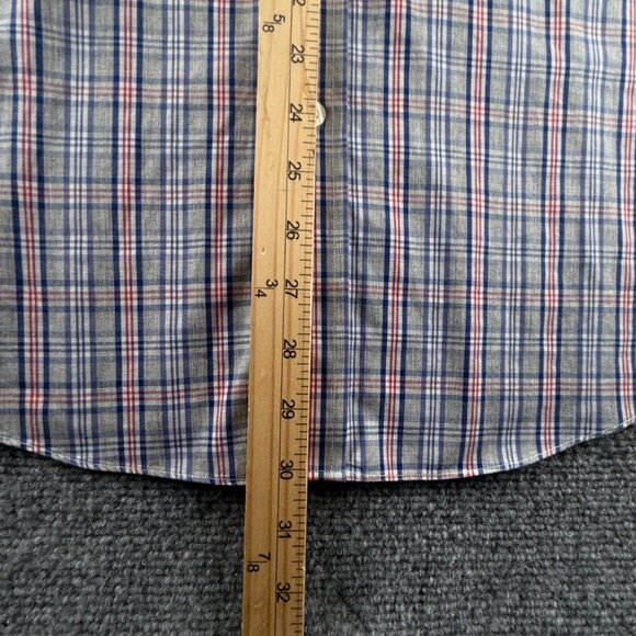 Brooks Brothers Large Regent Gray Red Plaid Button Up Shirt Long Sleeve Supima - Picture 4 of 12